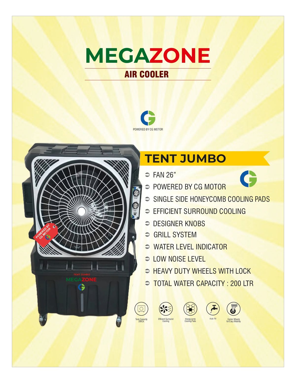 Megazone Tent Jumbo Air Cooler